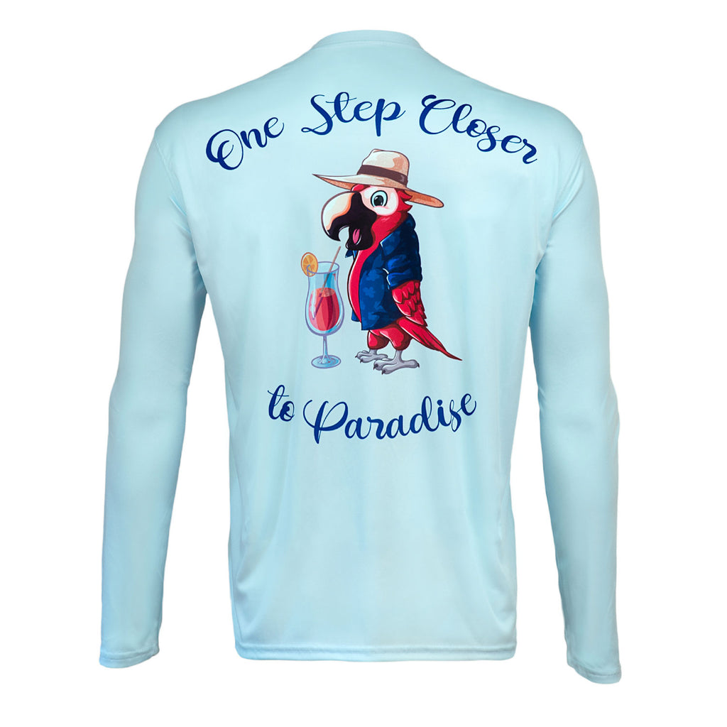 One Step Closer To Paradise Featuring "Key West Howie" Blue Shirt - SPF 50