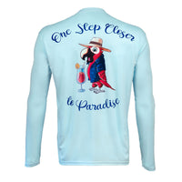 One Step Closer To Paradise Featuring "Key West Howie" Blue Shirt - SPF 50
