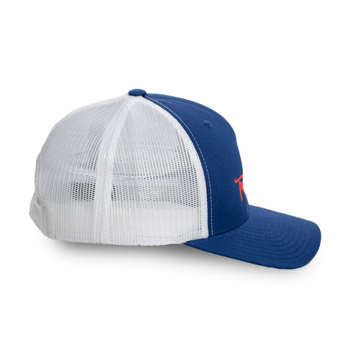 Royal Blue Trucker Style Structured Hat