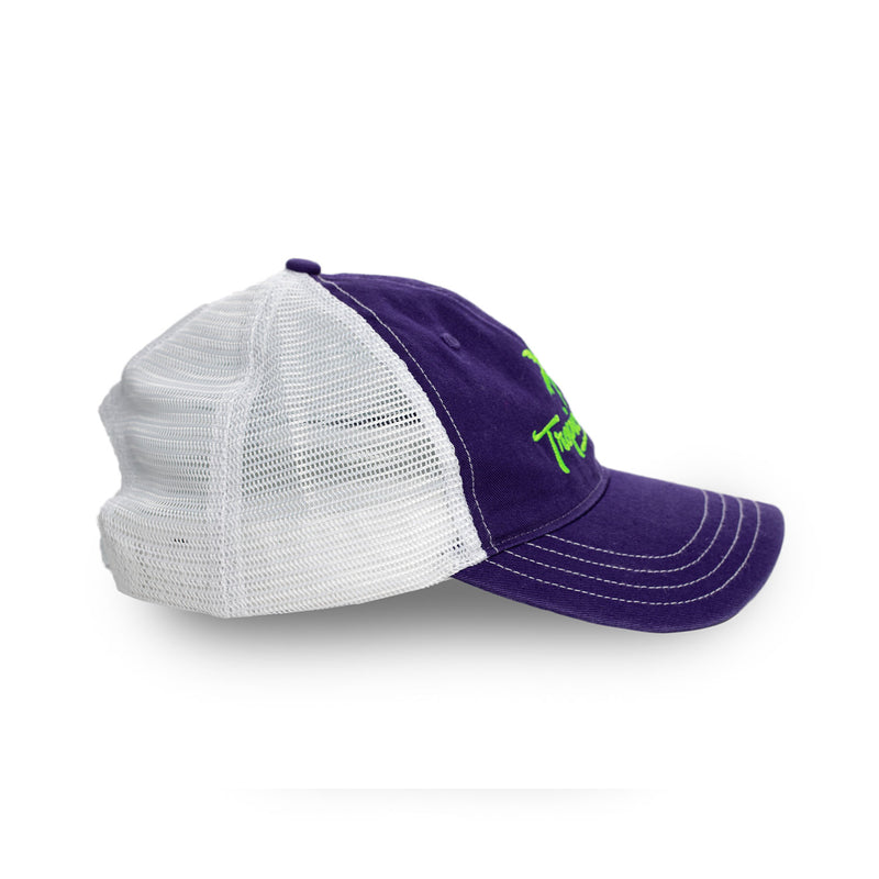Purple Trucker Style Unstructured Hat