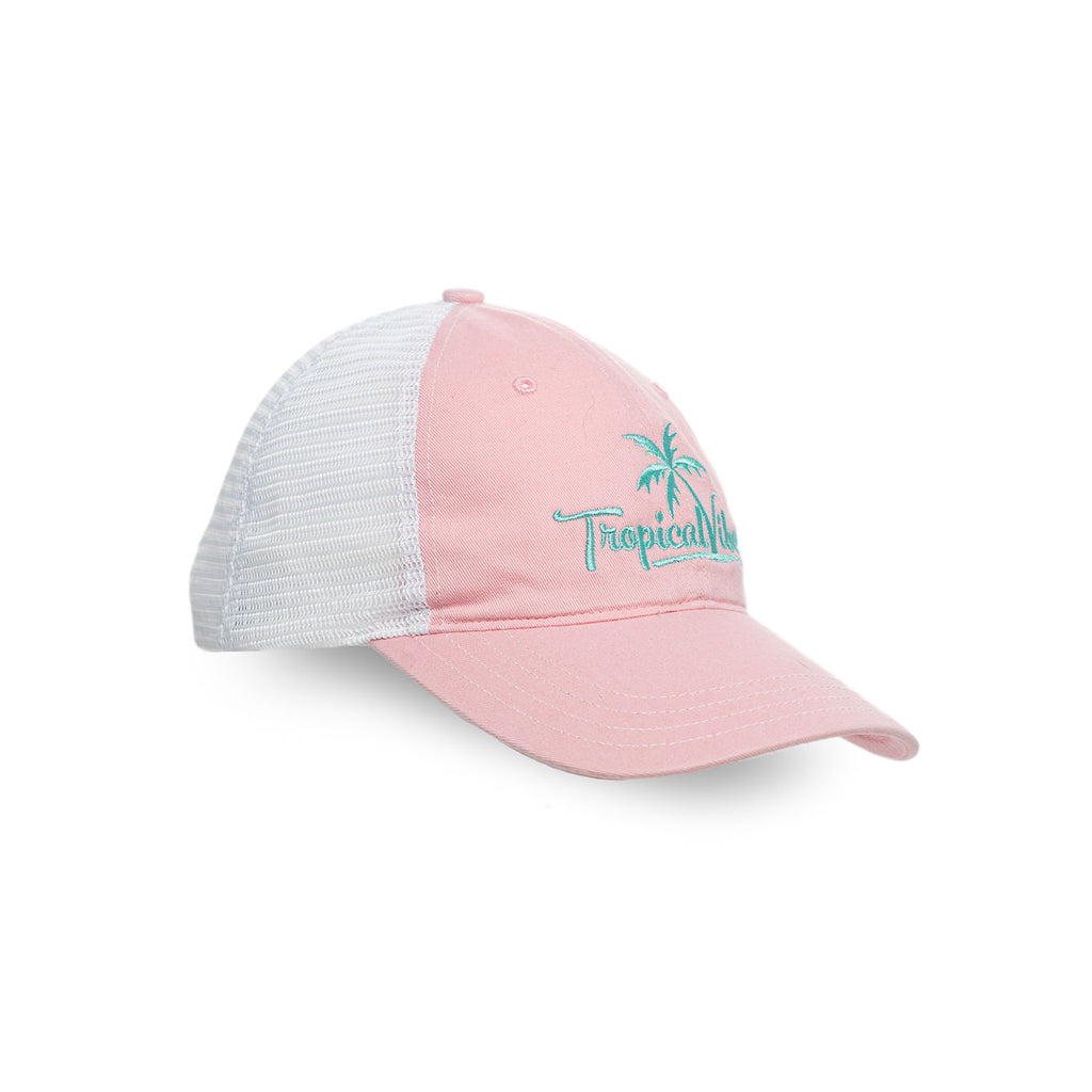 Pink Trucker Style Unstructured Hat