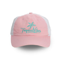 Pink Trucker Style Unstructured Hat