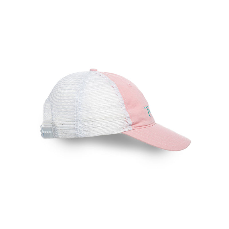 Pink Trucker Style Unstructured Hat
