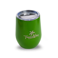 Caffeine or Cocktail Teal Green 12oz Stainless Steel Tumbler