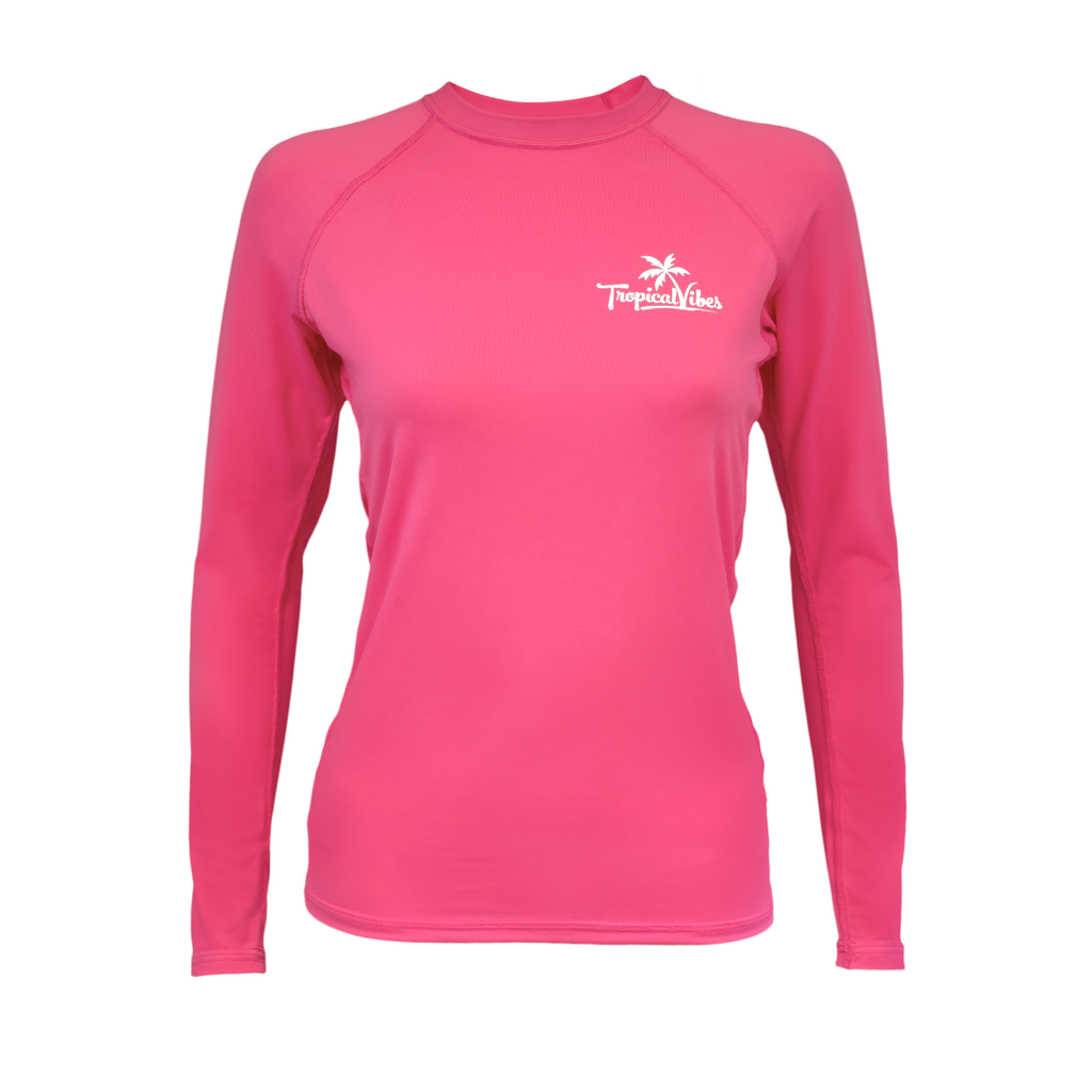 Pink Long Sleeve RASHGUARD - SPF 50