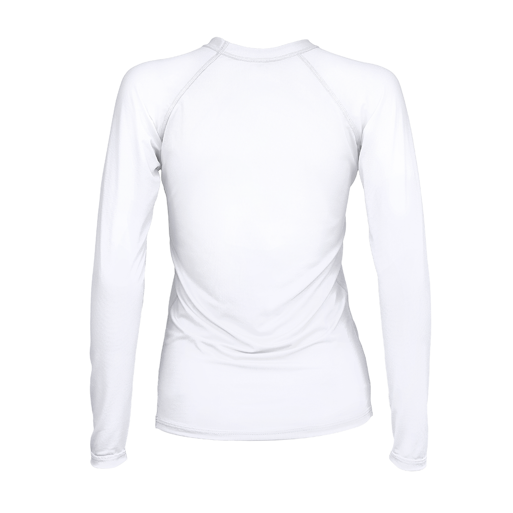 White Long Sleeve RASHGUARD - SPF 50