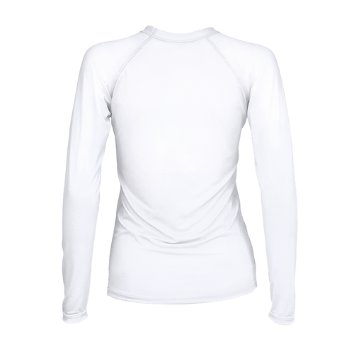 White Long Sleeve RASHGUARD - SPF 50