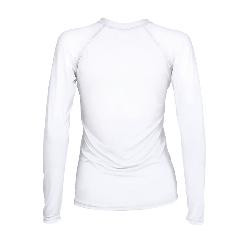 White Long Sleeve RASHGUARD - SPF 50