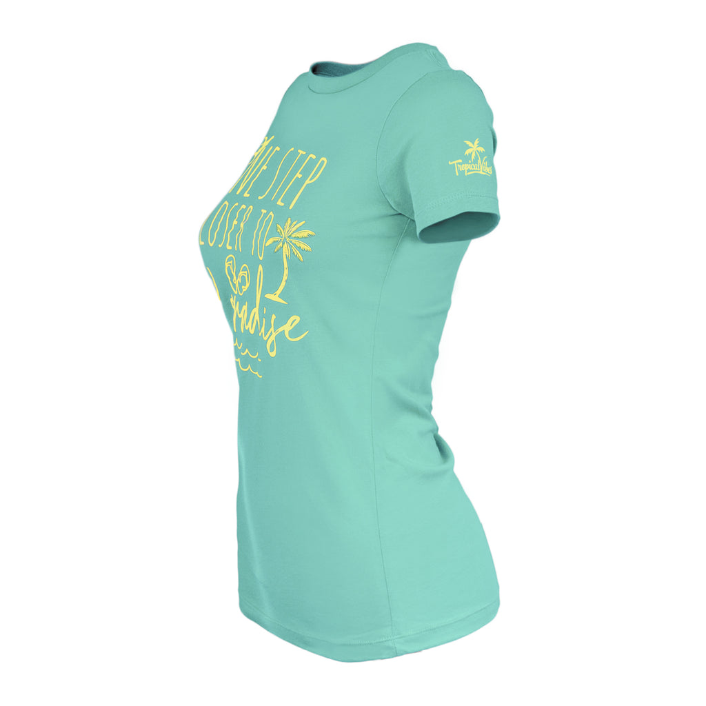 One Step Closer - Heather Seafoam Green - 100% Cotton