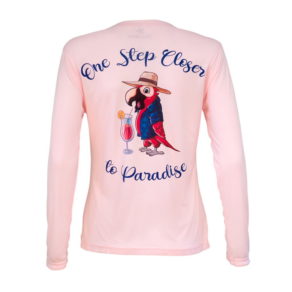 One Step Closer To Paradise Featuring "Key West Howie" Pink Shirt - SPF 50