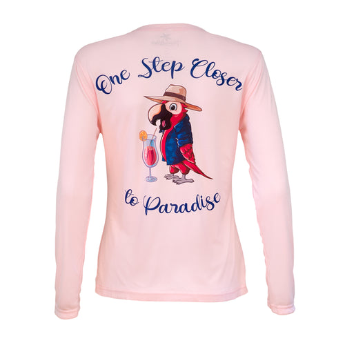 One Step Closer To Paradise Featuring "Key West Howie" Pink Shirt - SPF 50