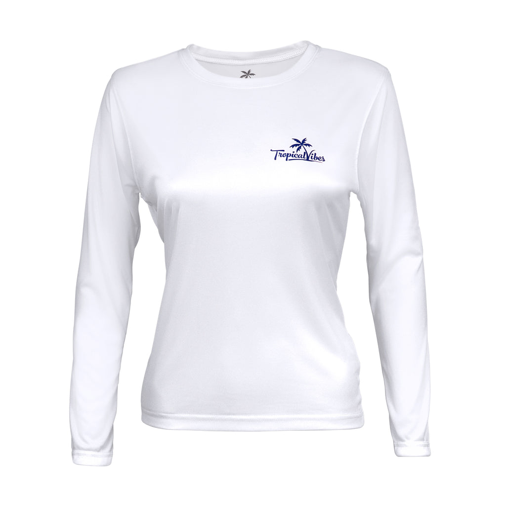 One Step Closer To Paradise Featuring "Key West Howie" White Shirt - SPF 50