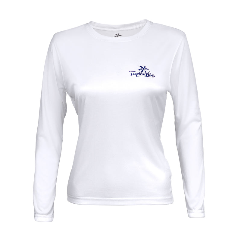 One Step Closer To Paradise Featuring "Key West Howie" White Shirt - SPF 50