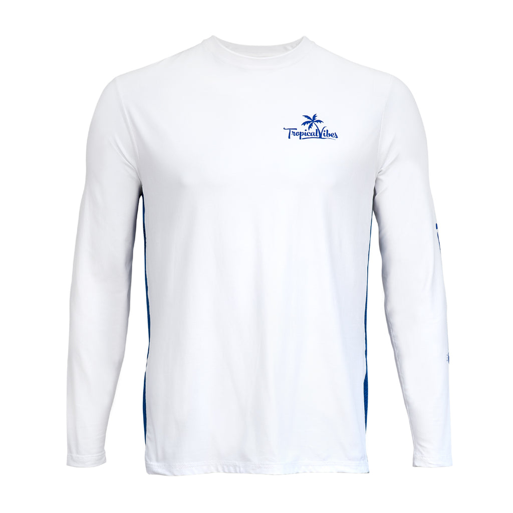 White Long Sleeve Vented Shirt - SPF 50