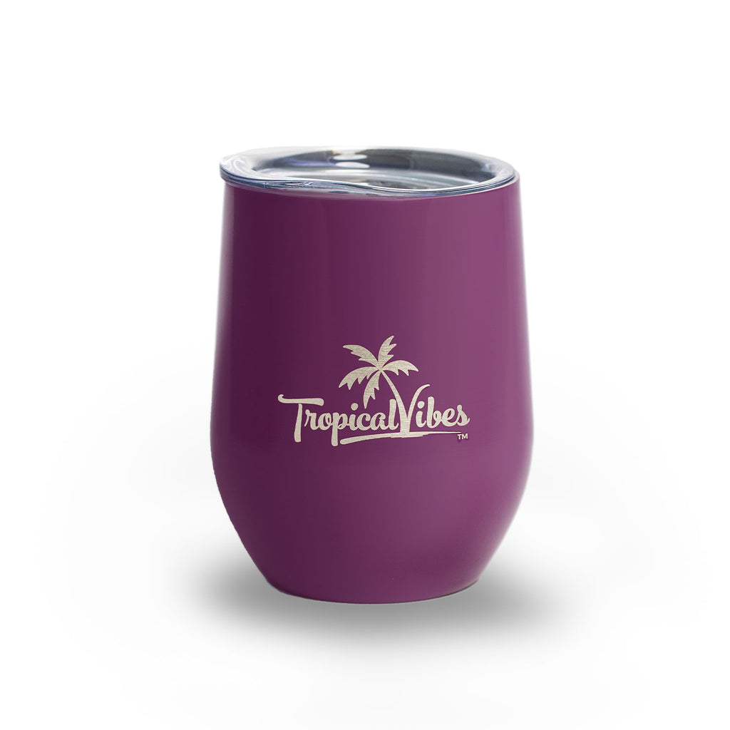 Caffeine or Cocktail Violet 12oz Stainless Steel Tumbler