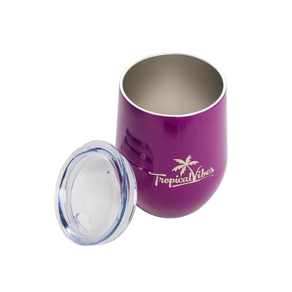 Caffeine or Cocktail Violet 12oz Stainless Steel Tumbler